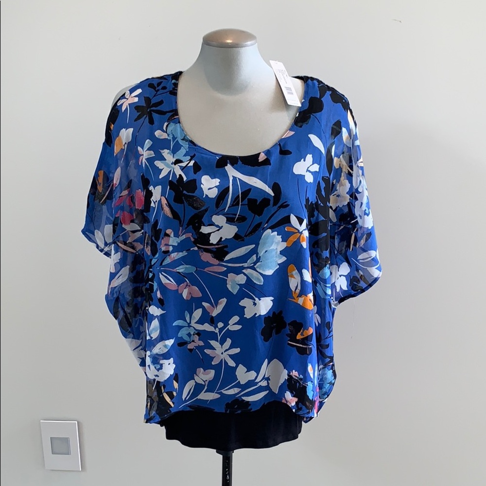 Floral Blue Women's Top